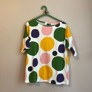 Marimekko Uniqlo Polka Dots Shirt Large